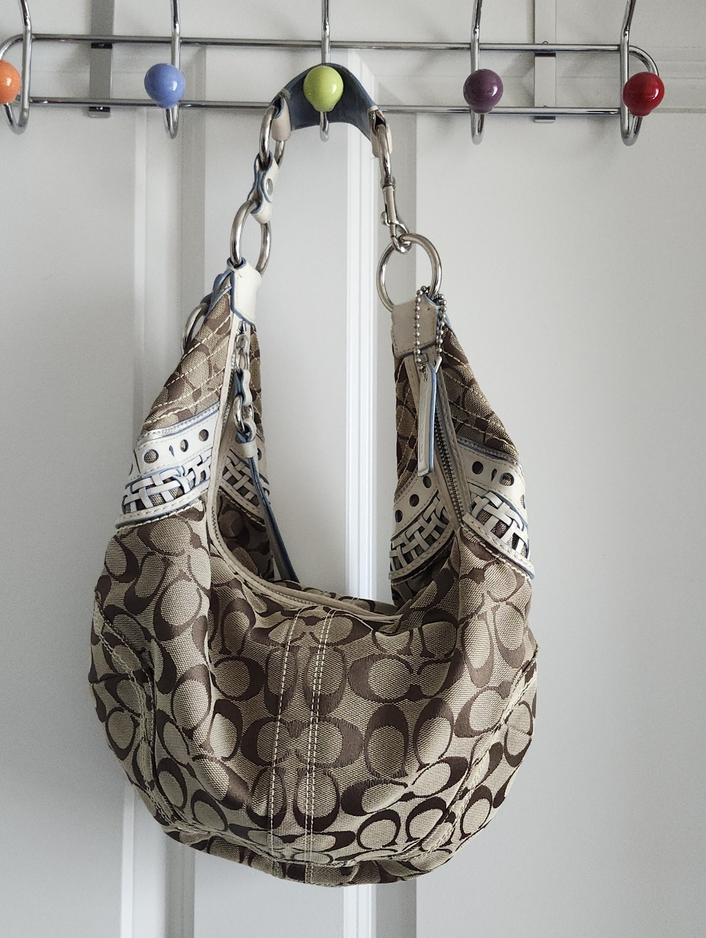 Coach Canvas Crescent Bag